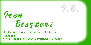 iren beszteri business card